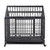 Heavy-Duty Metal Dog Kennel, Pet Cage Crate with Openable Pointed Top and Front Door, 4 Wheels, 42.5"L x 28.3"W x 44"H