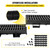 VEVOR Trench Drain System, Channel Drain with Plastic Grate, 5.8x3.1-Inch HDPE Drainage Trench, Black Plastic Garage Floor Drain, 6x39 Trench Drain Grate, with 6 End Caps, for Garden, Driveway-6 Pack