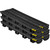 VEVOR Trench Drain System, Channel Drain with Plastic Grate, 5.8x3.1-Inch HDPE Drainage Trench, Black Plastic Garage Floor Drain, 6x39 Trench Drain Grate, with 6 End Caps, for Garden, Driveway-6 Pack