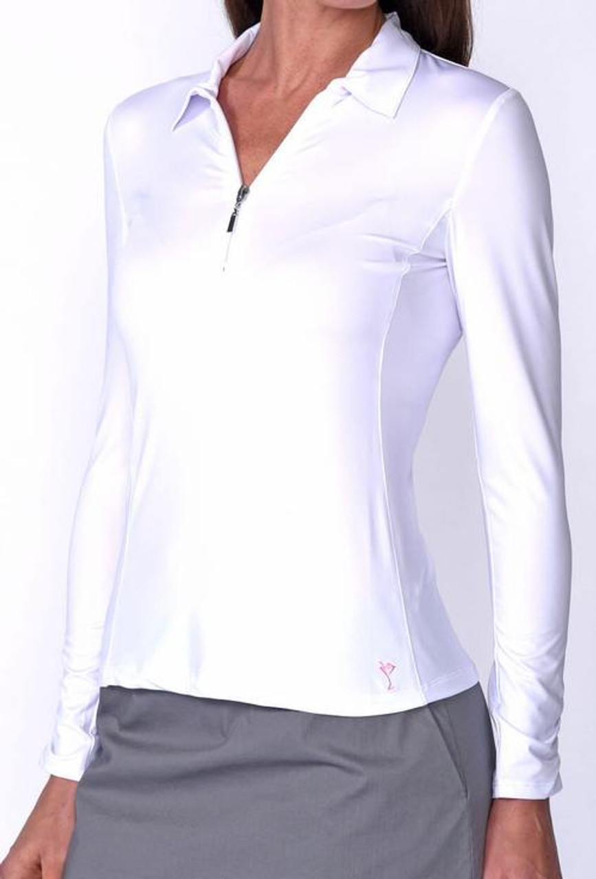 Ladies golf long shop sleeve polo shirts