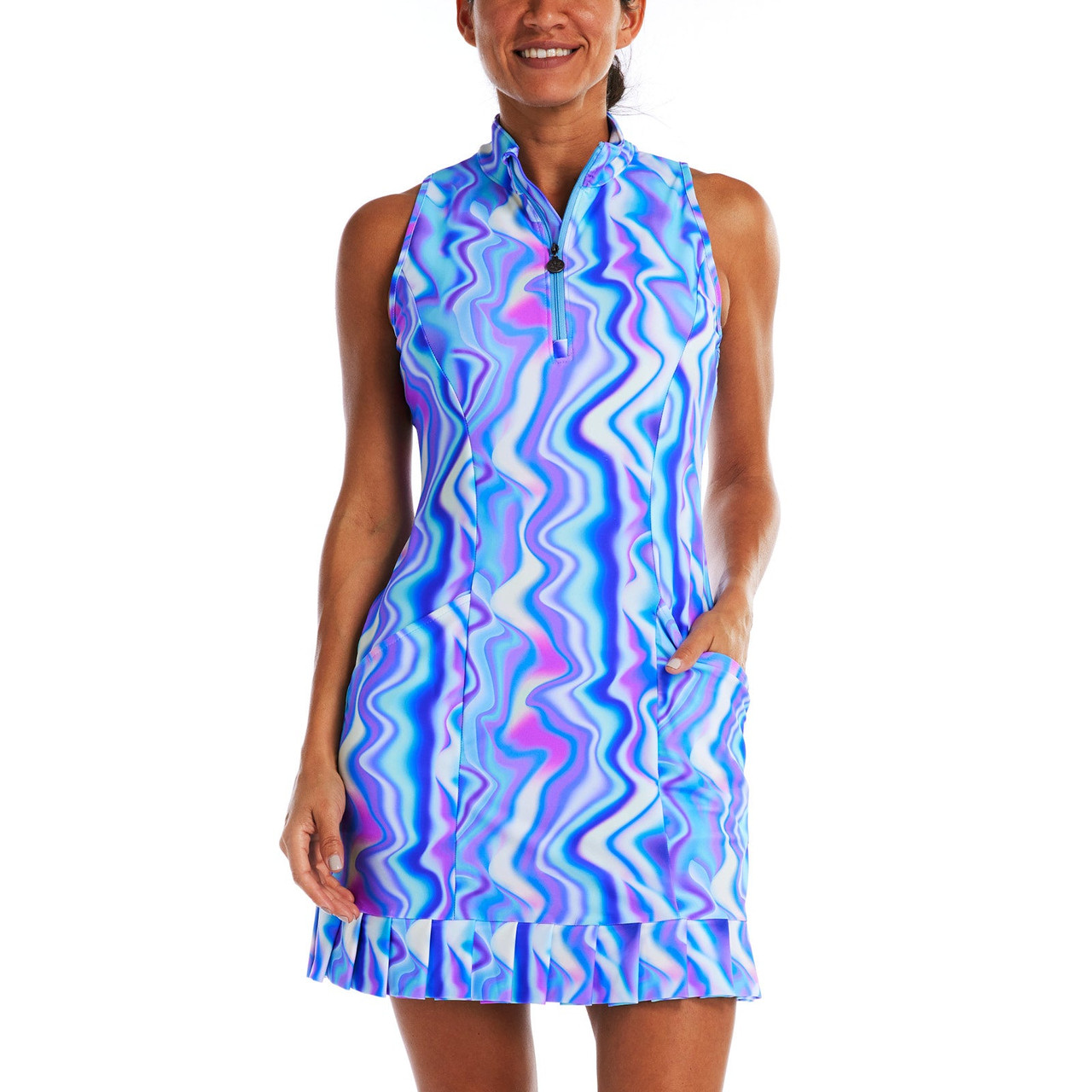 NEW Kyodan Outdoor Athletic Women’s Blue Leaves Tennis Golf Dress - Small