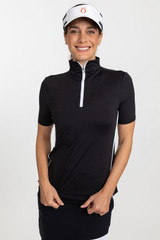 Kinona Keep It Covered Shortsleeve Woman Golf Top - Black