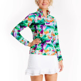 TZU TZU Sport Sara Women's Golf Top  - Streamers