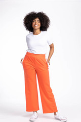 Kinona Wide Leg Crop Golf Pant - Coral Red