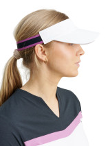 Abacus Sportswear Stripe Women's Golf Cable Visor - White Iris