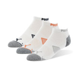 Puma Women's Essential Low Cut 3 Pair Pack Golf Socks - Bright White / Pureed Pumpkin