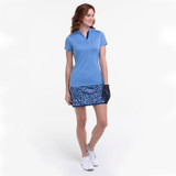 EPNY Short Sleeve Y Neck Women's Golf Mock Polo - Open Air Multi