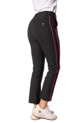 Golftini Stretch Ankle Pant - Black / Hot Pink