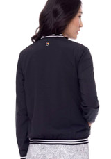 Swing Control Cloud Bomber Women's Golf Jacket - Black