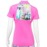 EP Pro NY Short Sleeve Women's Golf Polo W/ Rainbow Patchwork