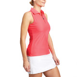 TZU TZU Sport Allie Women's Golf Top - Electric Coral