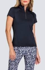 Tail Activewear Kai Short Sleeve Golf Top - Onyx - FINAL SALE