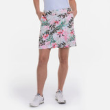 EP Pro NY 19 Inch Botanical Tropical Print Women's Golf Skirt - White Multi