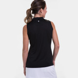 EP Pro NY Sleeveless Convertible Zip Mock Women's Golf Polo - Black