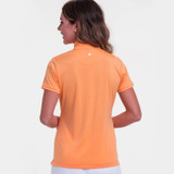 EP Pro NY Short Sleeve Convertible Zip Mock Women's Golf Polo - Malibu Peach