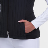 EP Pro NY Vertical Quilted Women's Golf  Vest - Black