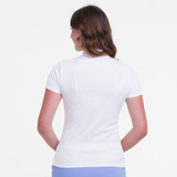 EP Pro NY Short Sleeve Split Mock W/ Print Women's Golf Polo - White Multi