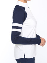 Belyn Key Ponte Sport Women's Golf Pullover -  Chalk/Ink