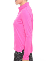 Belyn Key Glacier Long Sleeve Women's Golf Shirt - Hot Pink