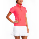 TZU TZU Sport Lucy Women's Golf Top - Hot Lava