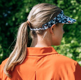 Abacus Sportswear Lily Women's Golf Cable Visor - navy flower