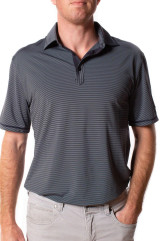 Golftini Performance Men's Parker Polo - Navy Striped