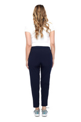 Swing Control Classic Cloud Tuxedo Women's Golf Ankle Pants - Navy