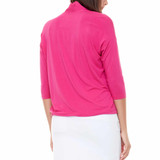 Swing Control Bamboo 3/4 Sleeve Women's Golf Top - Bubblegum Pink