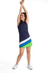 Kinona Tee To Green Sleeveless Golf Dress - Navy Blue