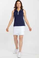 Kinona Keep It Covered Sleeveless Women Golf Top - Navy Blue