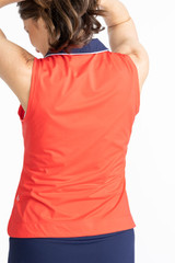 Kinona Victory Sleeveless Woman Golf Top - Tomato Red