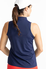 Kinona On Target Sleeveless Woman Golf Top - Navy Blue