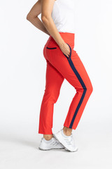 Kinona Tailored Track Womens Golf Pants - Tomato Red