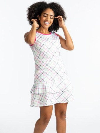 Kinona On In Two Sleeveless Woman Golf Dress - Tattersall Plaid