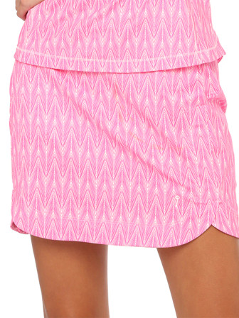 Belyn Key Panel Women's Golf Skirt - Feather Print