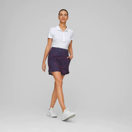 Puma Women's PWR Mesh Whitewater Golf Skirt - Navy Blazer / Orchid Shadow