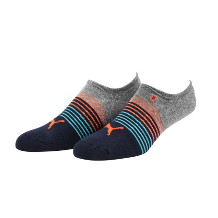 Puma Women's Tech No Show Golf Socks - Navy Blazer / Flame