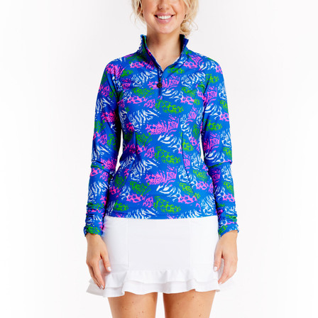 TZU TZU Sara Women's Golf Top - Feather Party