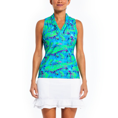 TZU TZU Zoey Women's Golf Top - Trippy Typhoon