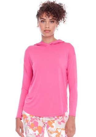 Swing Control Bamboo Long Sleeve Women's Golf Hoodie - Pink