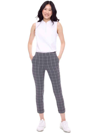 Swing Control Cropped Cuffed Pant - Ardee/plaid