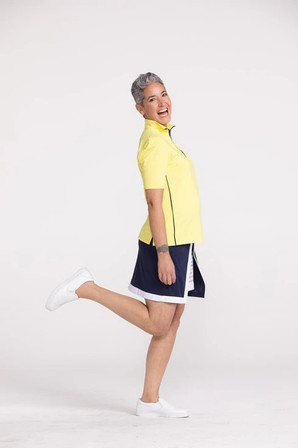 Kinona Sport Keep It Covered Shortsleeve Women's Golf Top - Sunshine