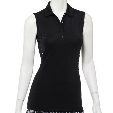 EP Pro Sleeveless Women's Golf Polo with Metallic Heat Press Detail