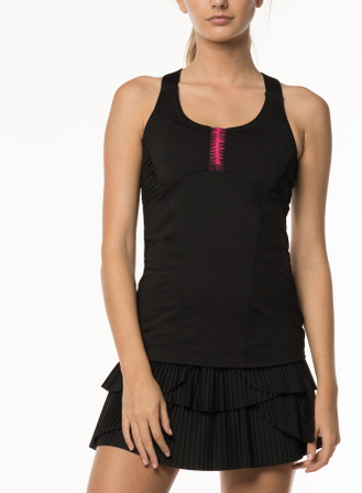 Sofibella Ribbed Solid Tennis Tank Top