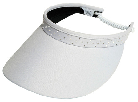 Glove It Women's Golf Crystal Bling Coil Visor - White