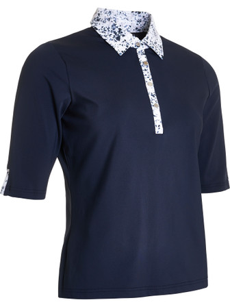 Abacus Sportswear Emy 1/2 Sleeve Women's Golf Polo -   Mixed Navy