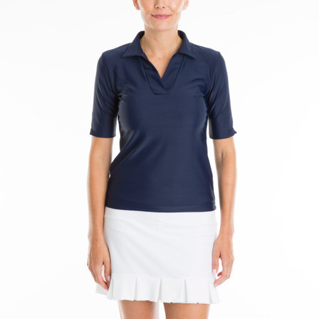 TZU TZU Sport Daisy Women's Golf Top Navy