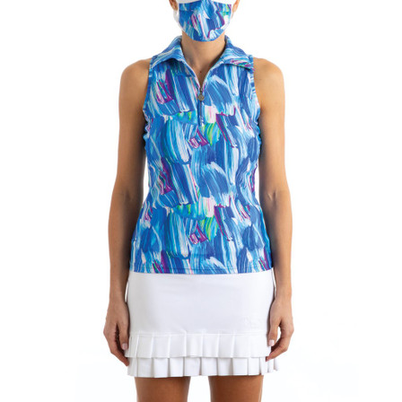 TZU TZU Sport Allie Women's Golf Top Brushstrokes