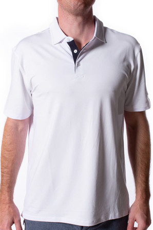 Golftini Men's Pique Cotton Knit Polo | The Ryan -  White