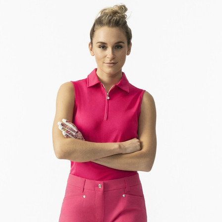 Daily Sports Macy  Sleeveless Polo Shirt - Dahlia Pink